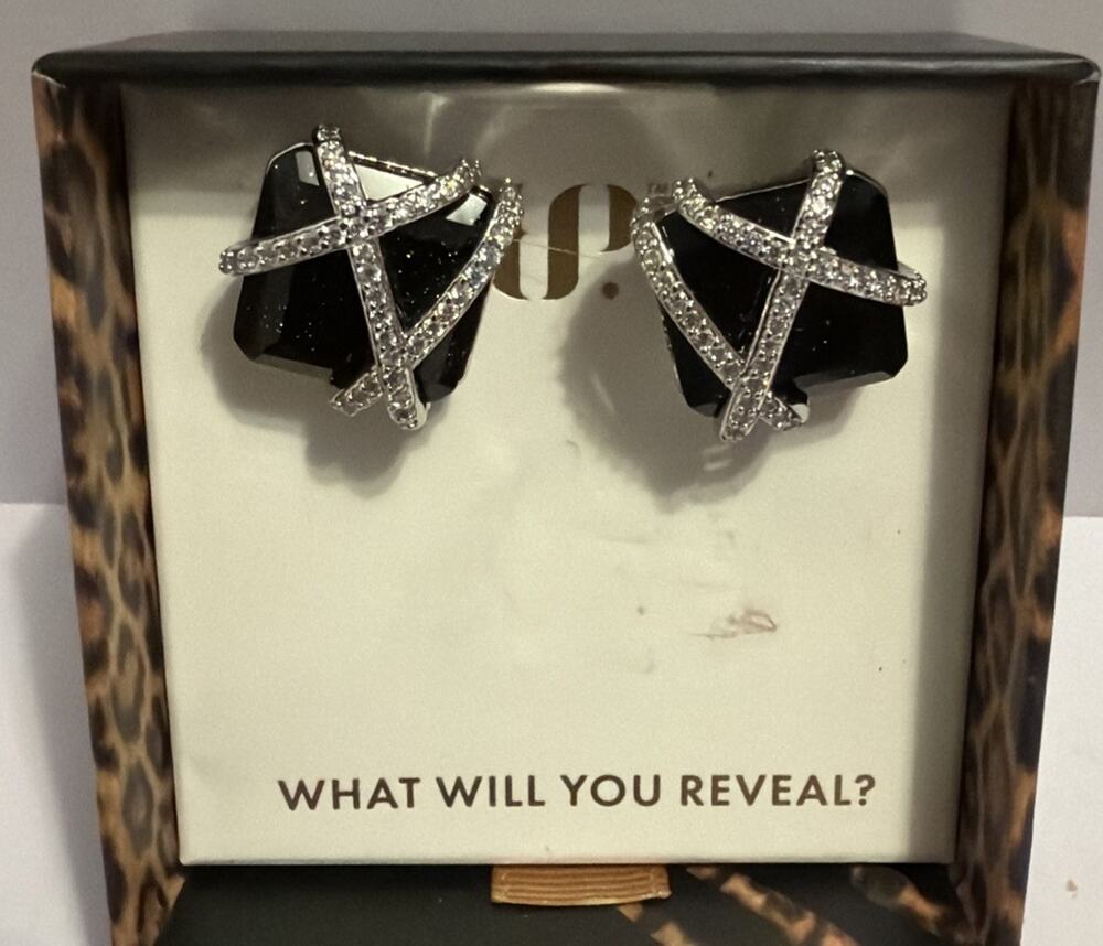 Bomb Party Untamed Collection Dangerously Enrapt Earrings ER90471 Onyx RG